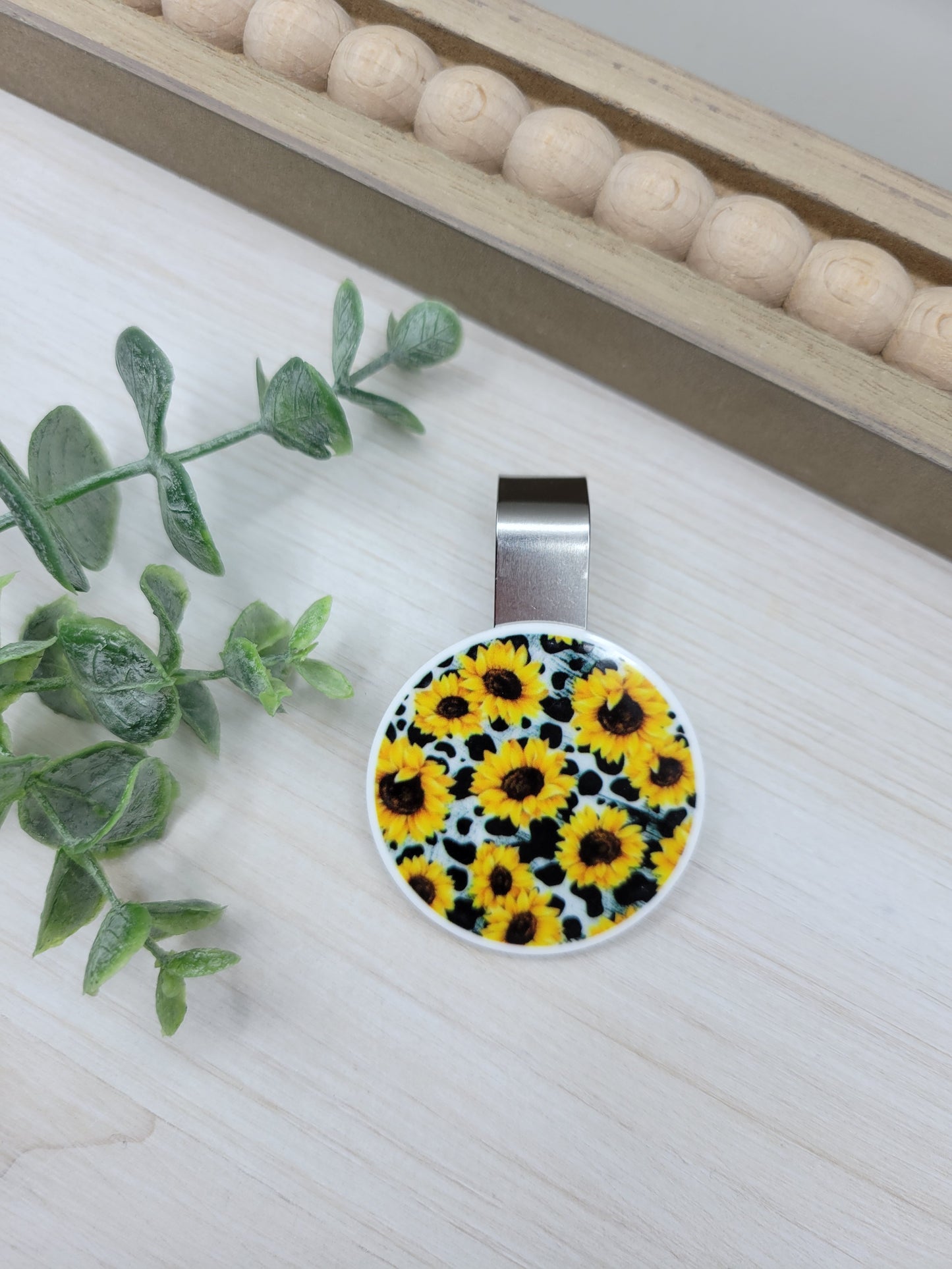 Sunflower Car Sun Visor Clip