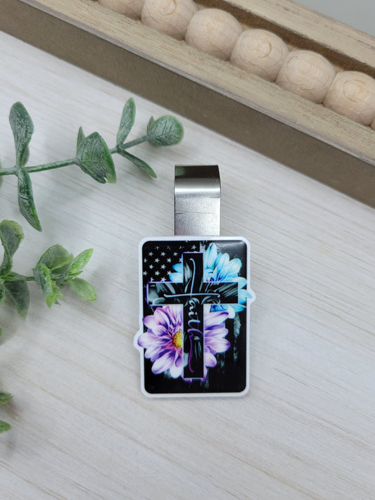 Faith Cross Car Sun Visor Clip