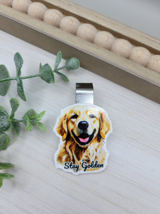 Stay Golden Car Sun Visor Clip