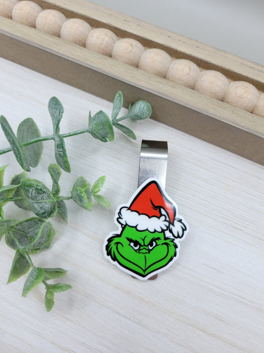Mean Green One Car Sun Visor Clip
