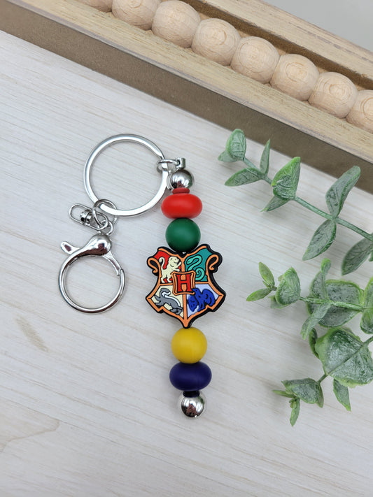 HP Crest Barbell Keychain