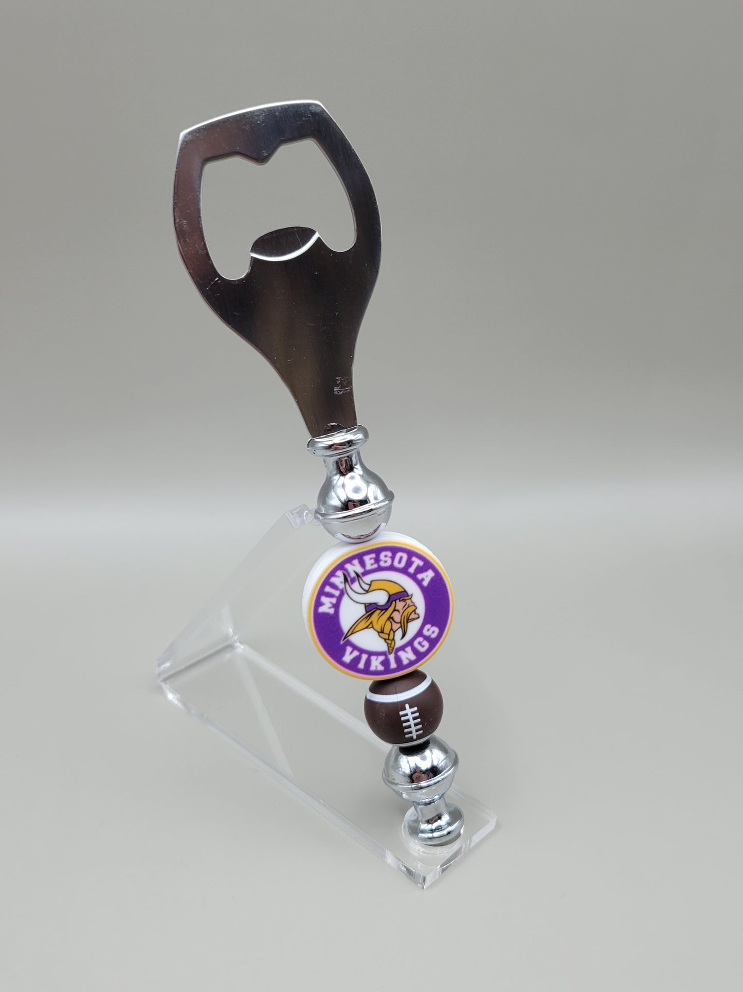 Round MN Football Bottle Opener