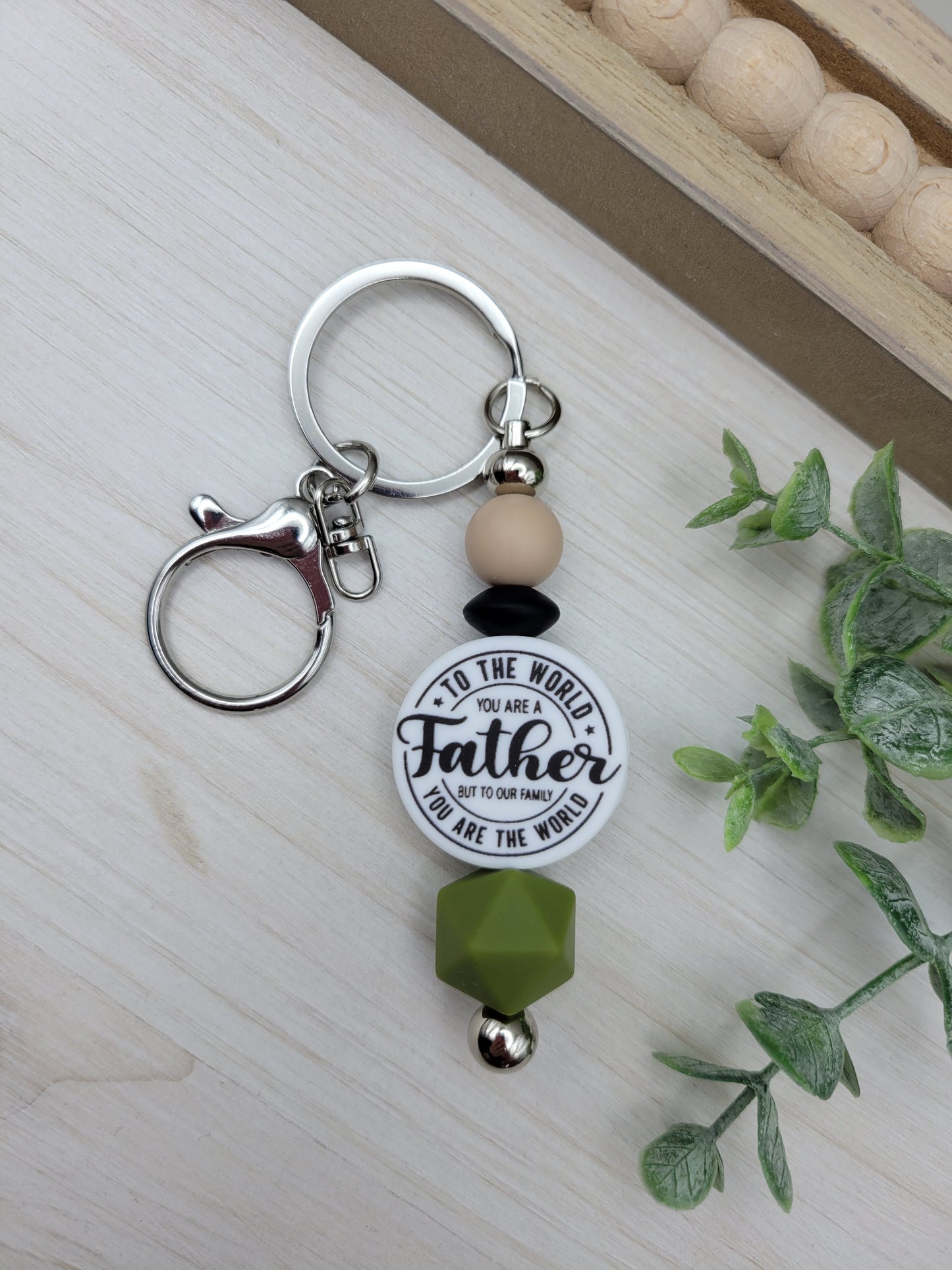 Father Barbell Keychain