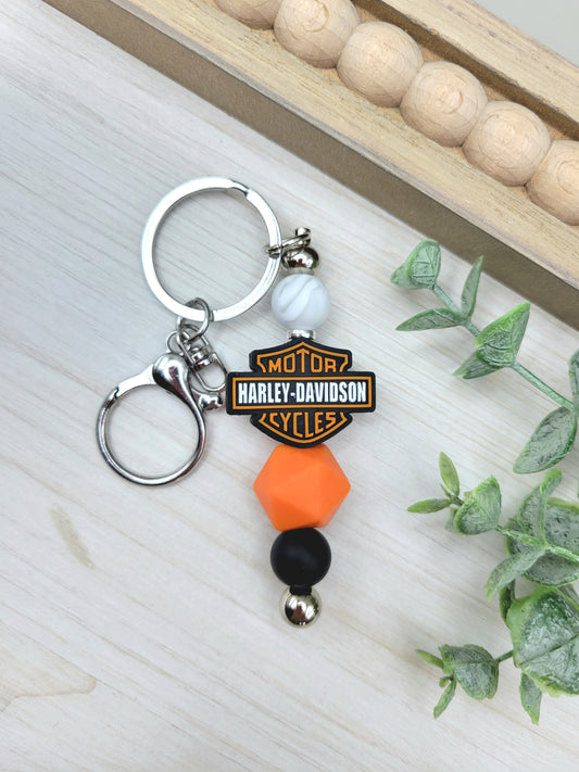 HD Motorcycle Barbell Keychain