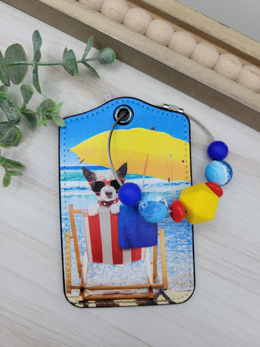 Beach Dog Luggage Tag