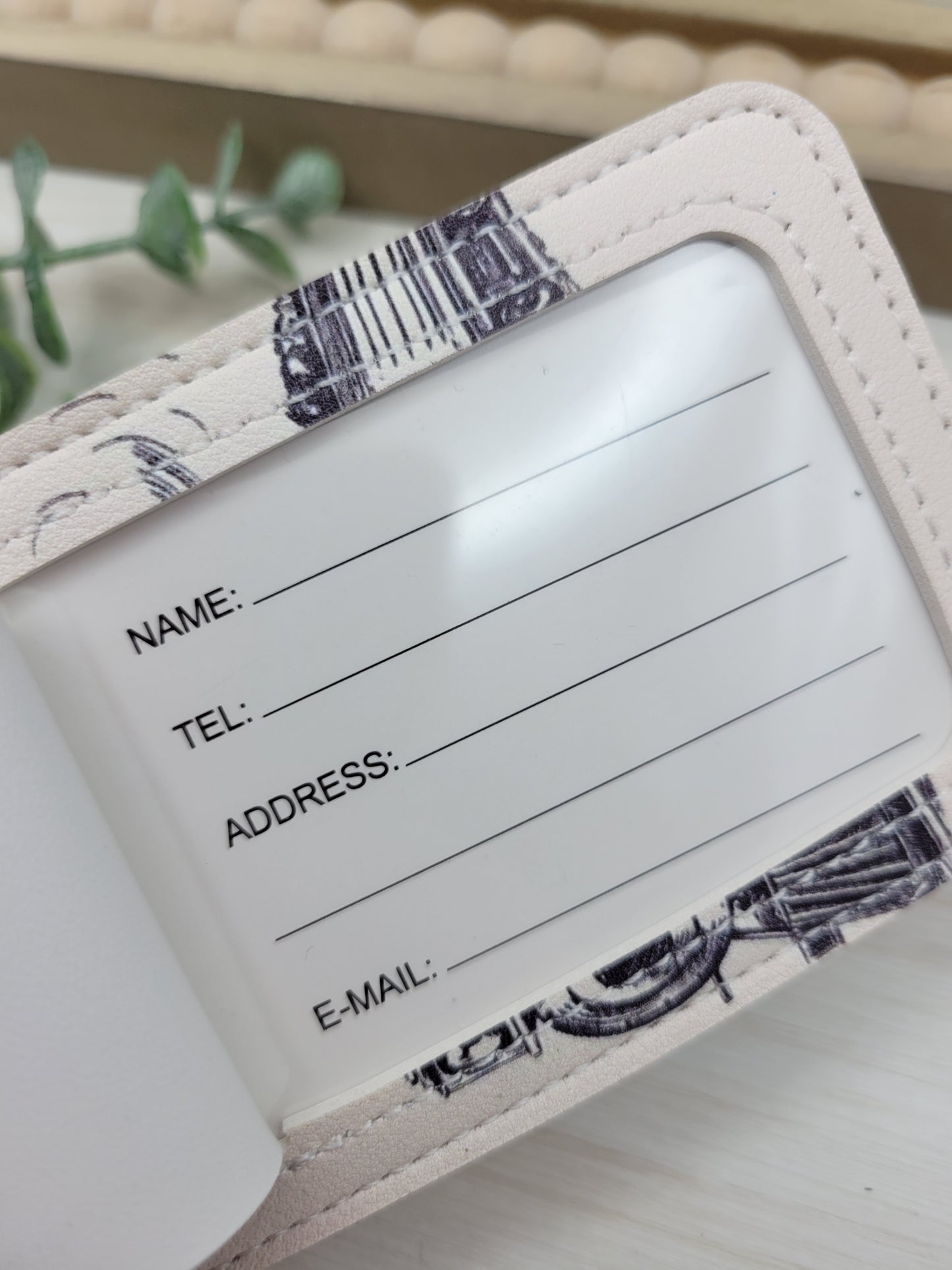 Vintage Train Luggage Tag