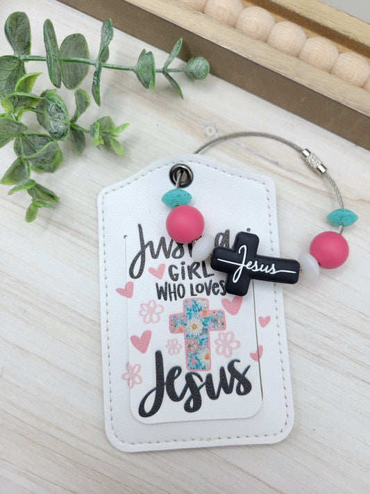 Just a Girl Who Loves Jesus Luggage Tag
