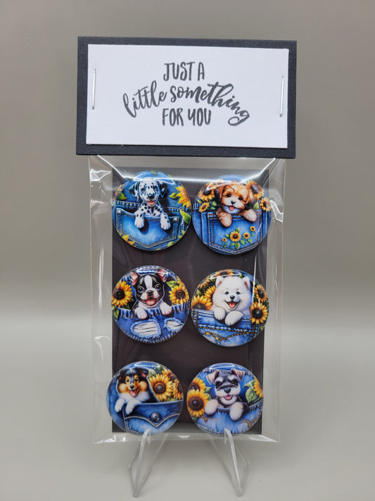Denim Doggies Magnets