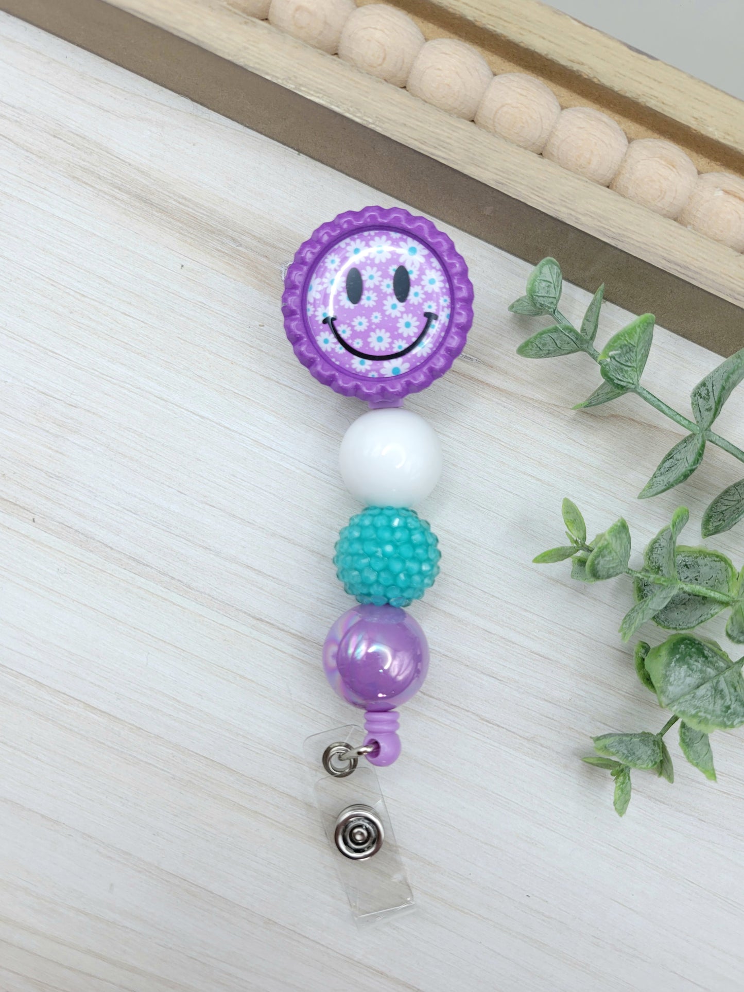 Purple Smiley Badge Reel