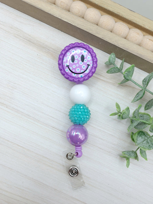 Purple Smiley Badge Reel