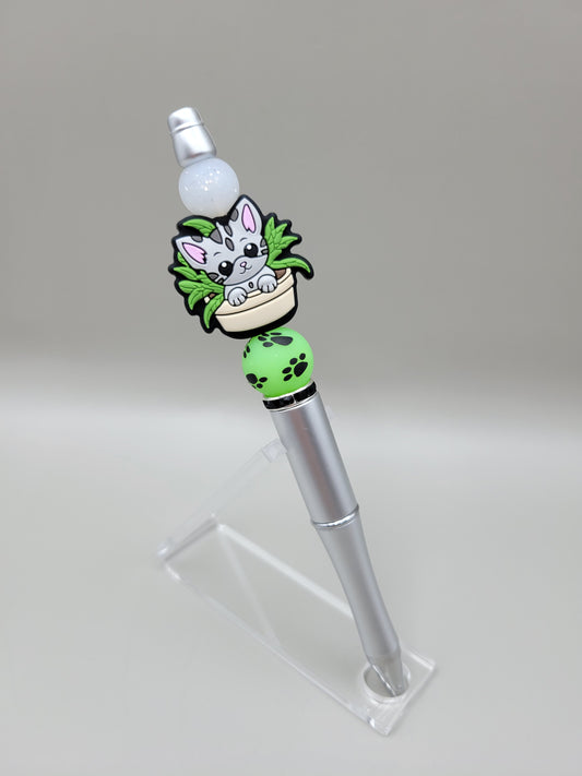 Peeking Paws Gray Kitty Pen