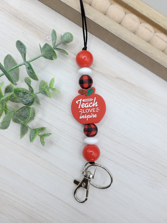 Teach Love Inspire Apple Lanyard