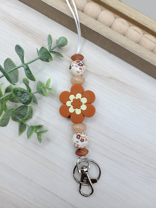Fall Floral Lanyard