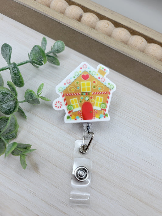 Gingerbread House Christmas Badge Reel