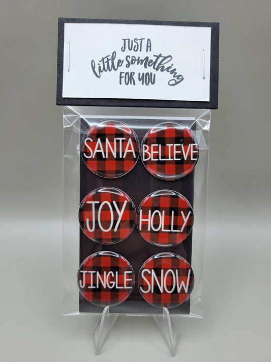 Buffalo Plaid Christmas  Magnets