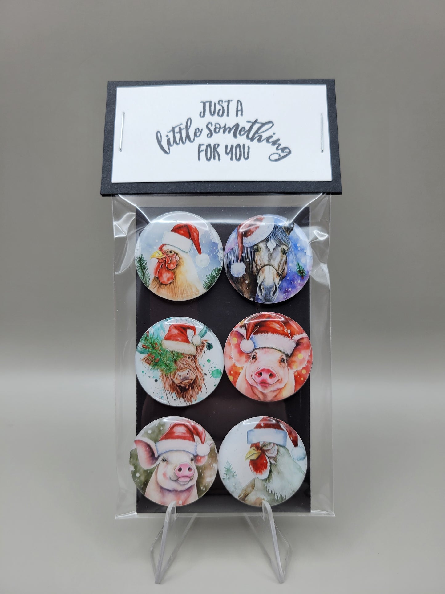 Santa's Barn Crew Christmas Magnets