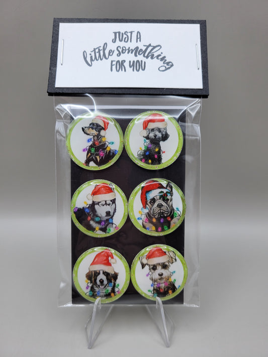 Santa Paws Christmas Magnets