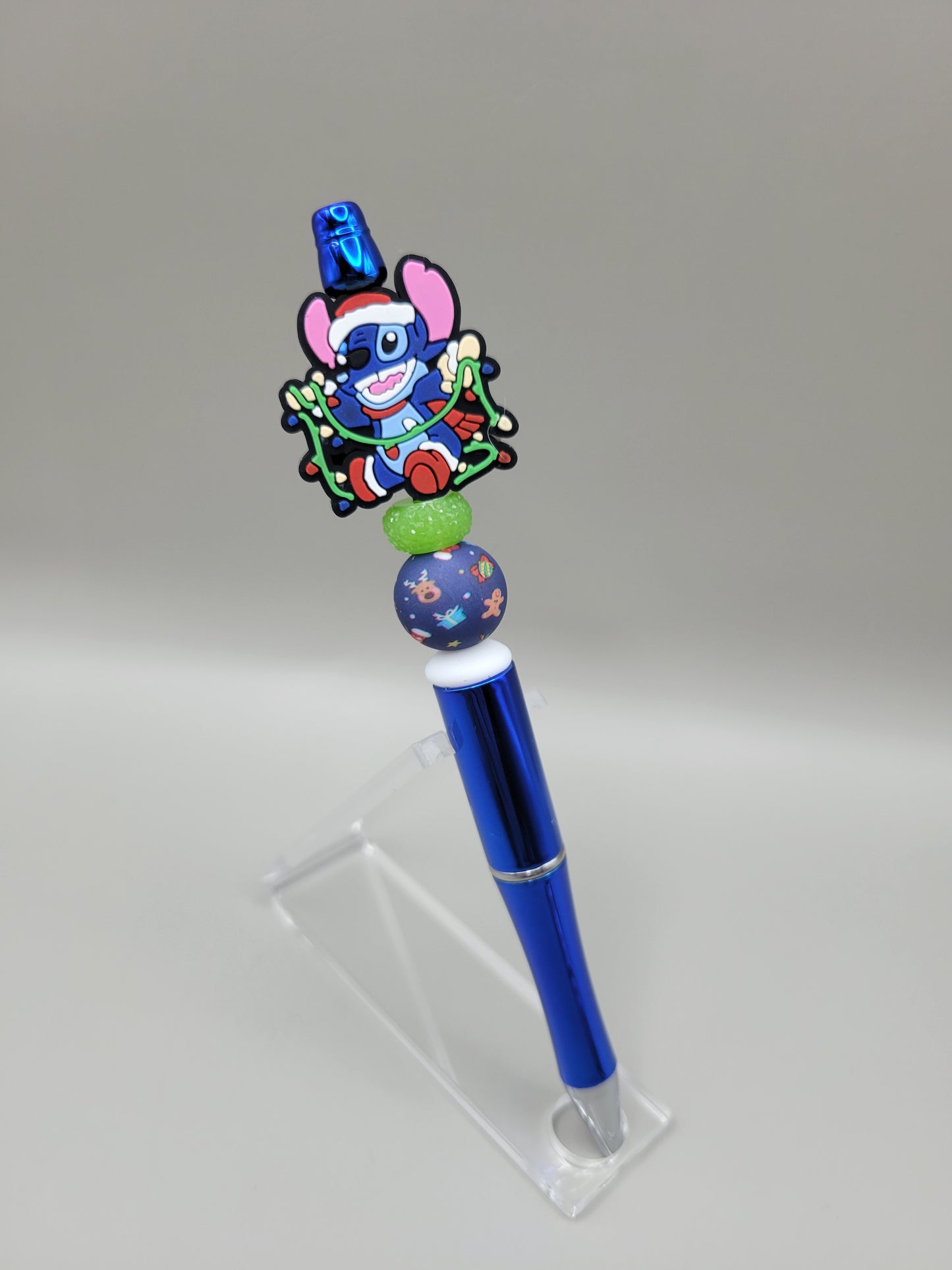 Blue Alien Christmas Pen