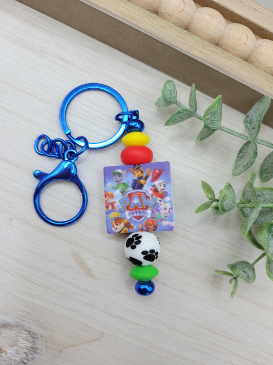Paw Patrol Gang Barbell Keychain
