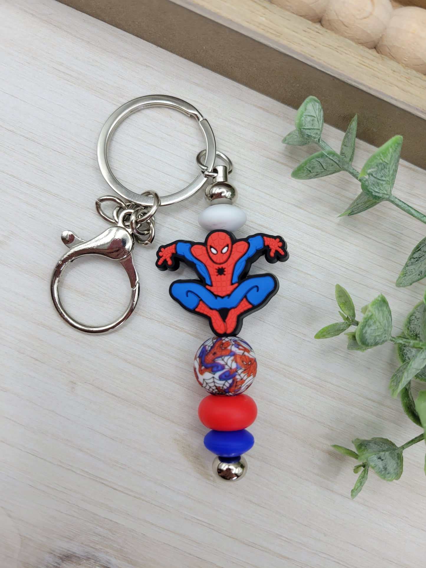 Spiderman Barbell Keychain