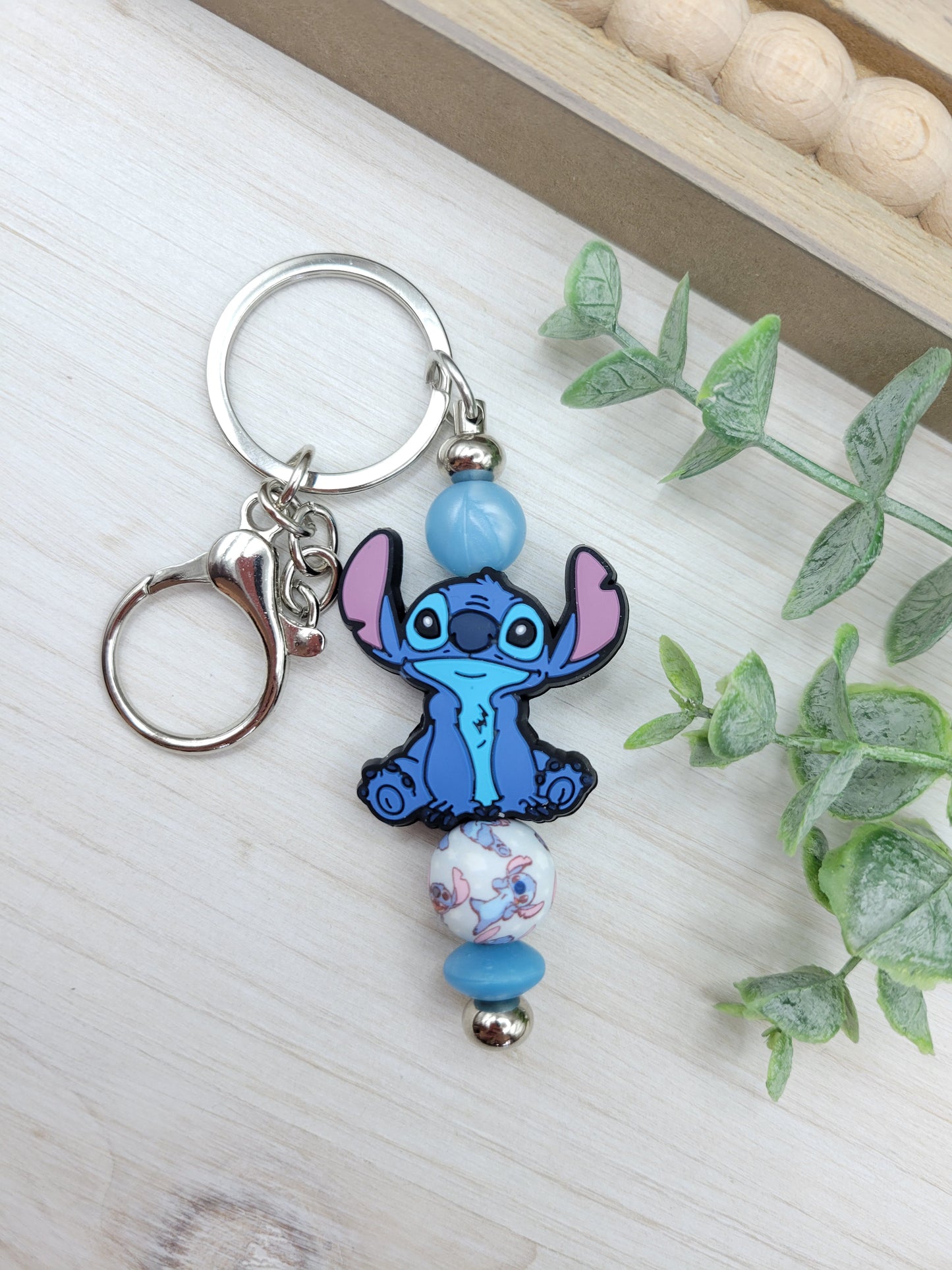 Stitch Barbell Keychain