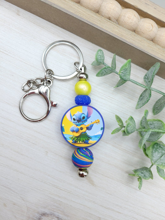 Hawaiian Stitch Barbell Keychain