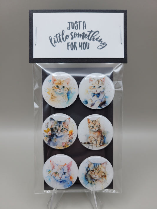 Watercolor Cat Magnets