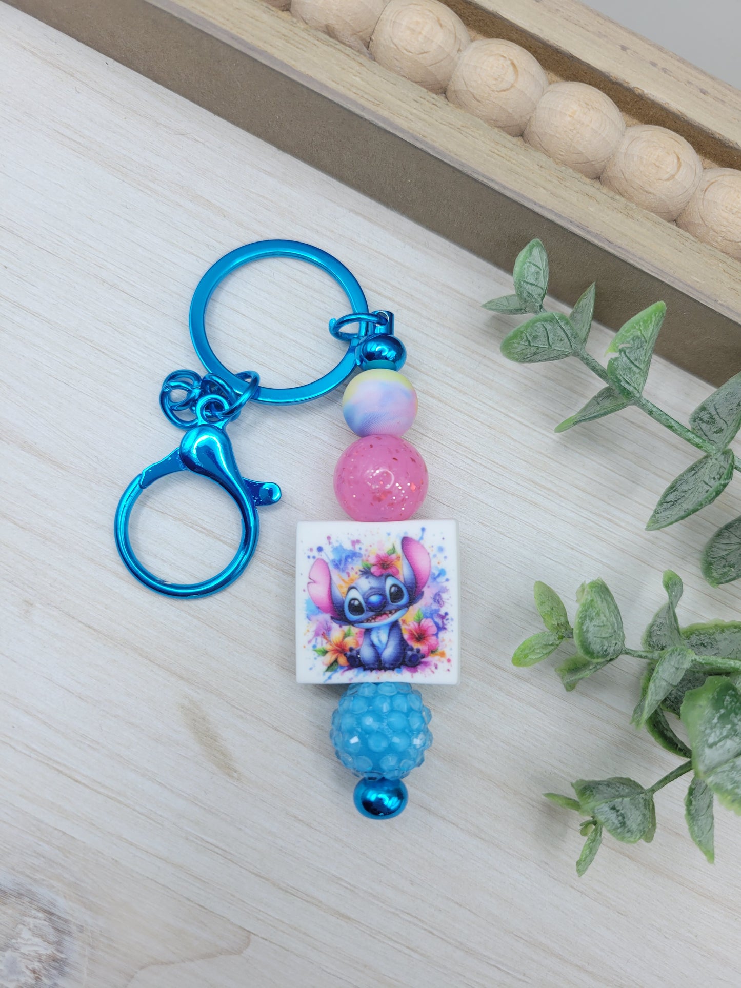 Colorful Stitch Barbell Keychain