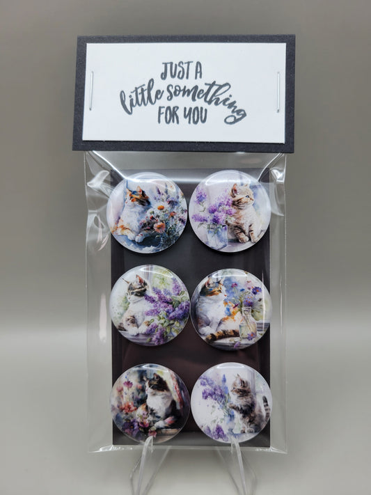 Floral Cat Magnets