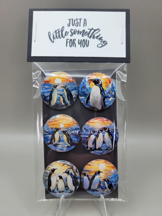 Stained Glass Penguin Magnets