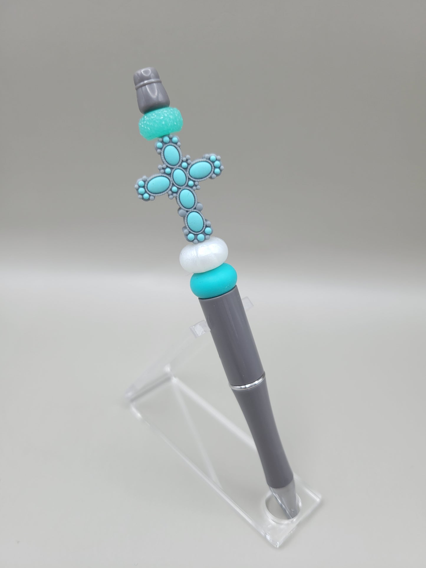 Teal & Gray Cross Pen