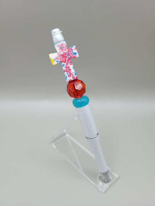 Red Floral Cross Pen