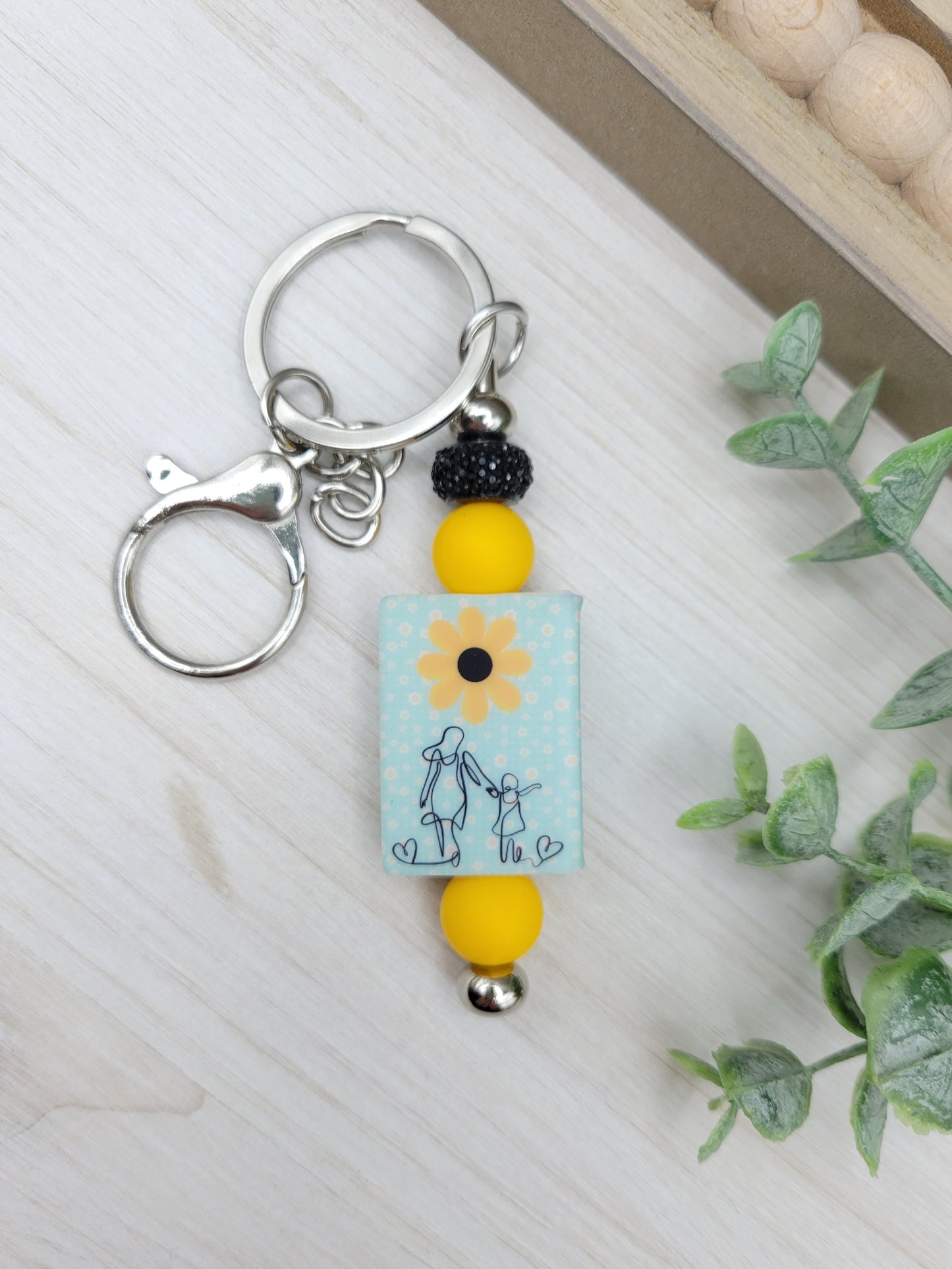 World's Best Mom Barbell Keychain
