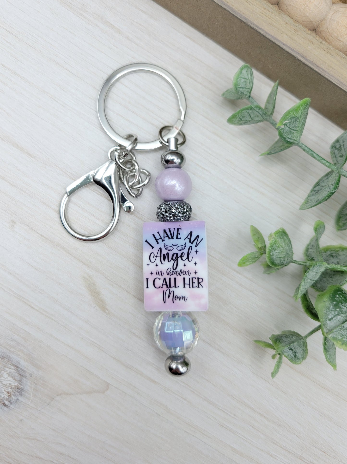 My Angel - Mom Barbell Keychain