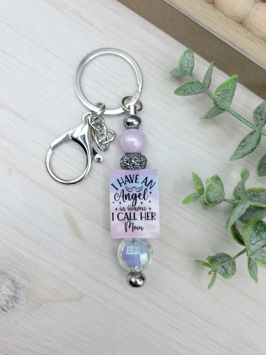 My Angel - Mom Barbell Keychain