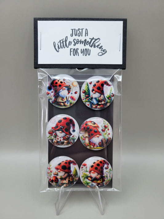 Lucky Ladybug Gnomes Magnets