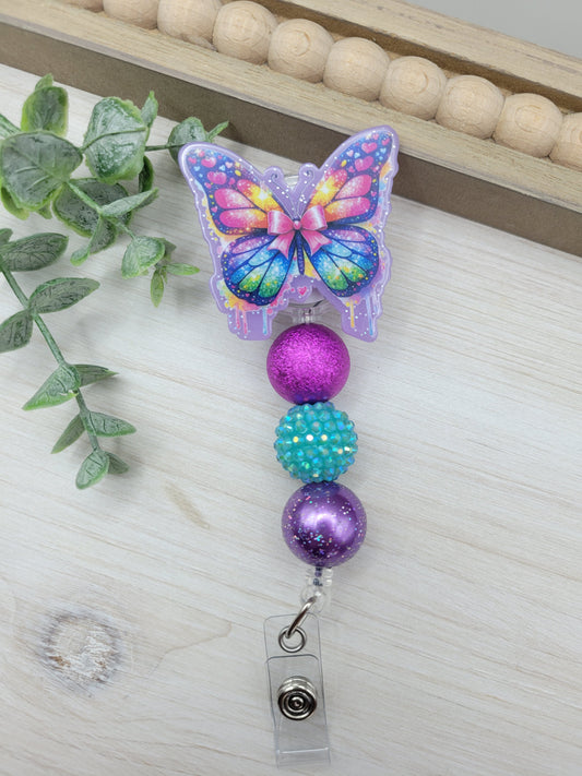 Colorful Butterfly Badge Reel