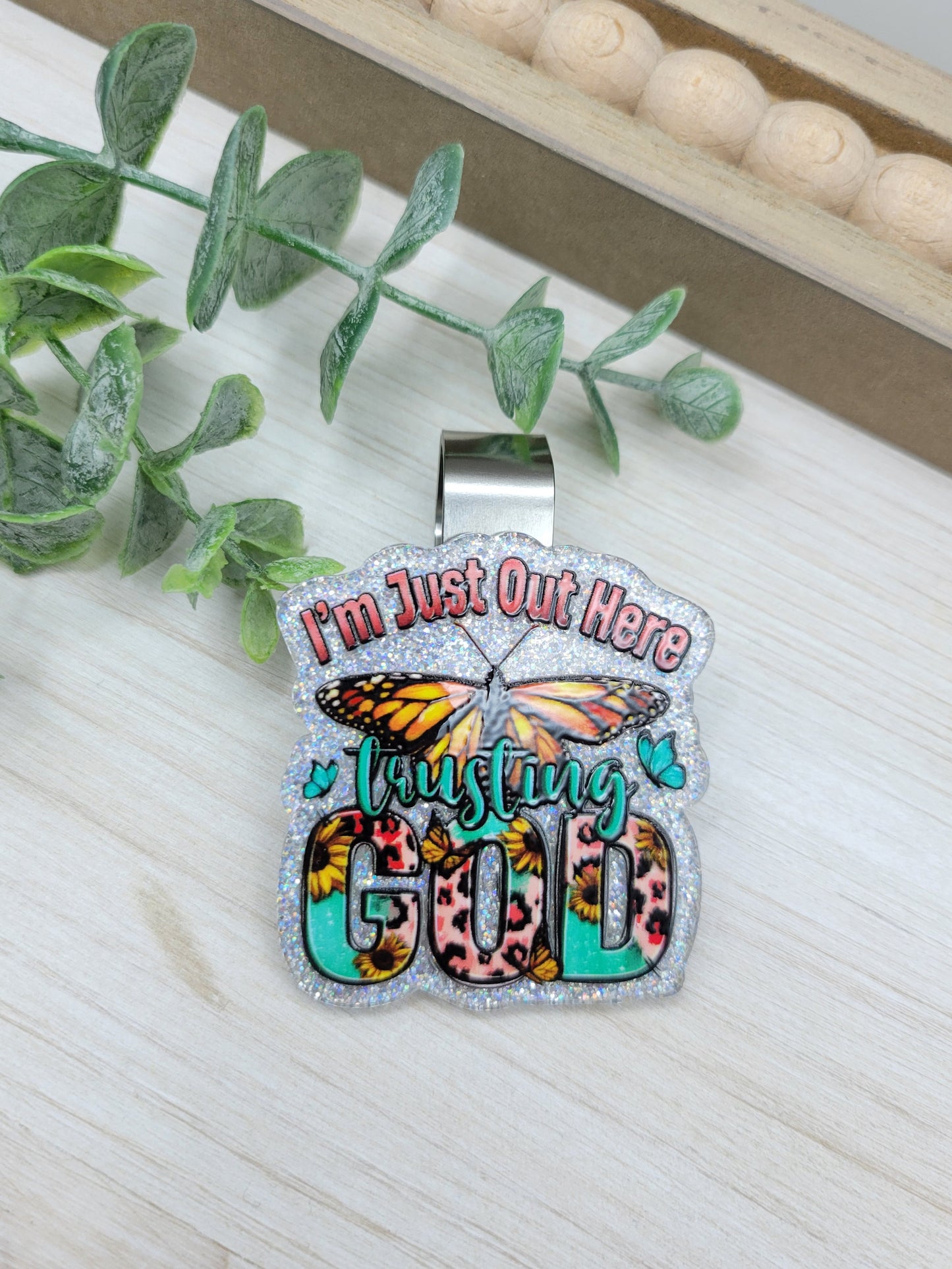 Trusting God Car Sun Visor Clip