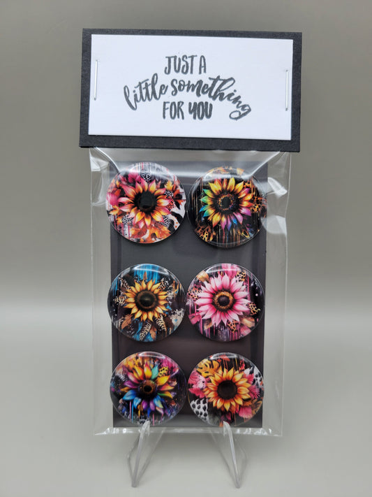 Colored Sunflower Magnets
