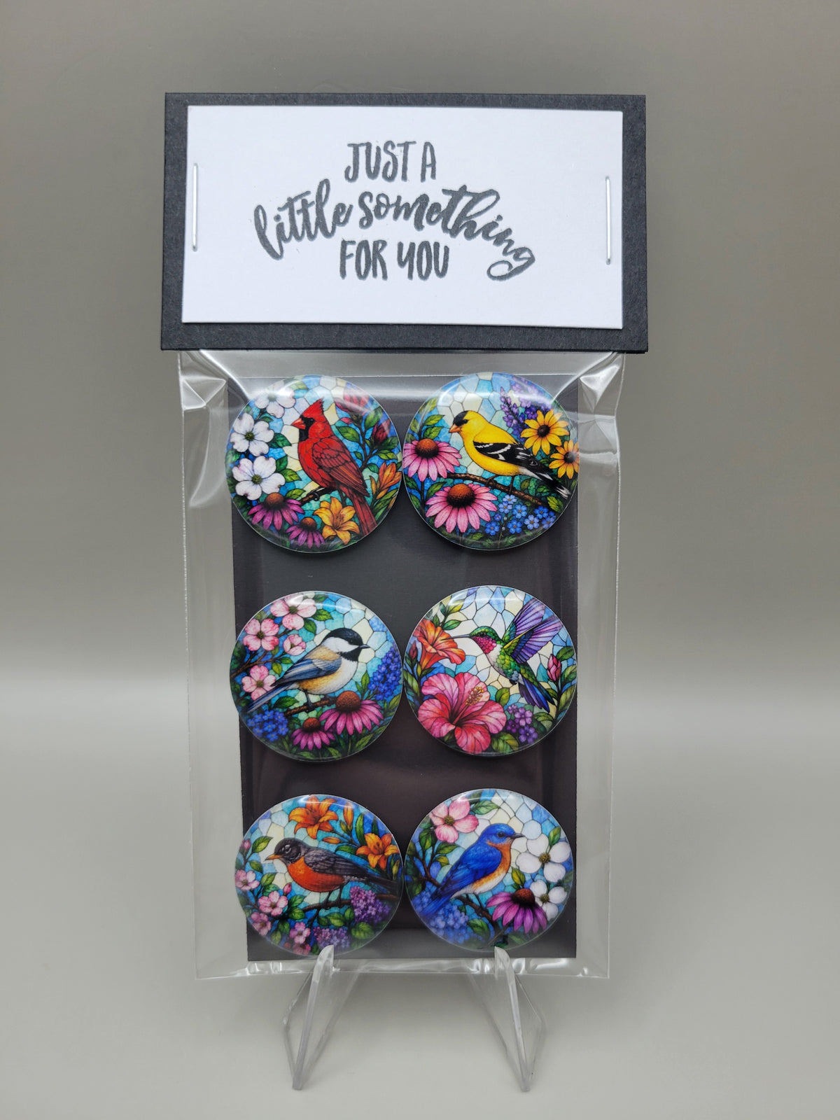 Stained Glass Birds Magnets