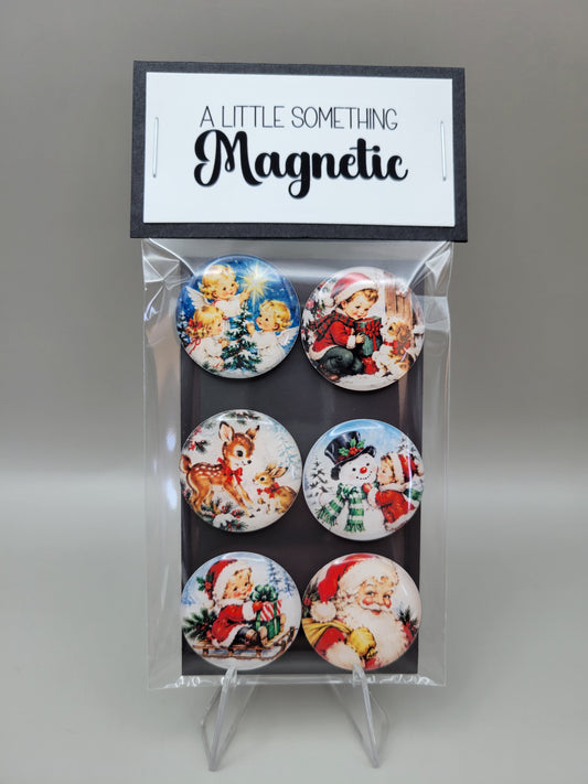 Vintage Holiday Charm Magnets