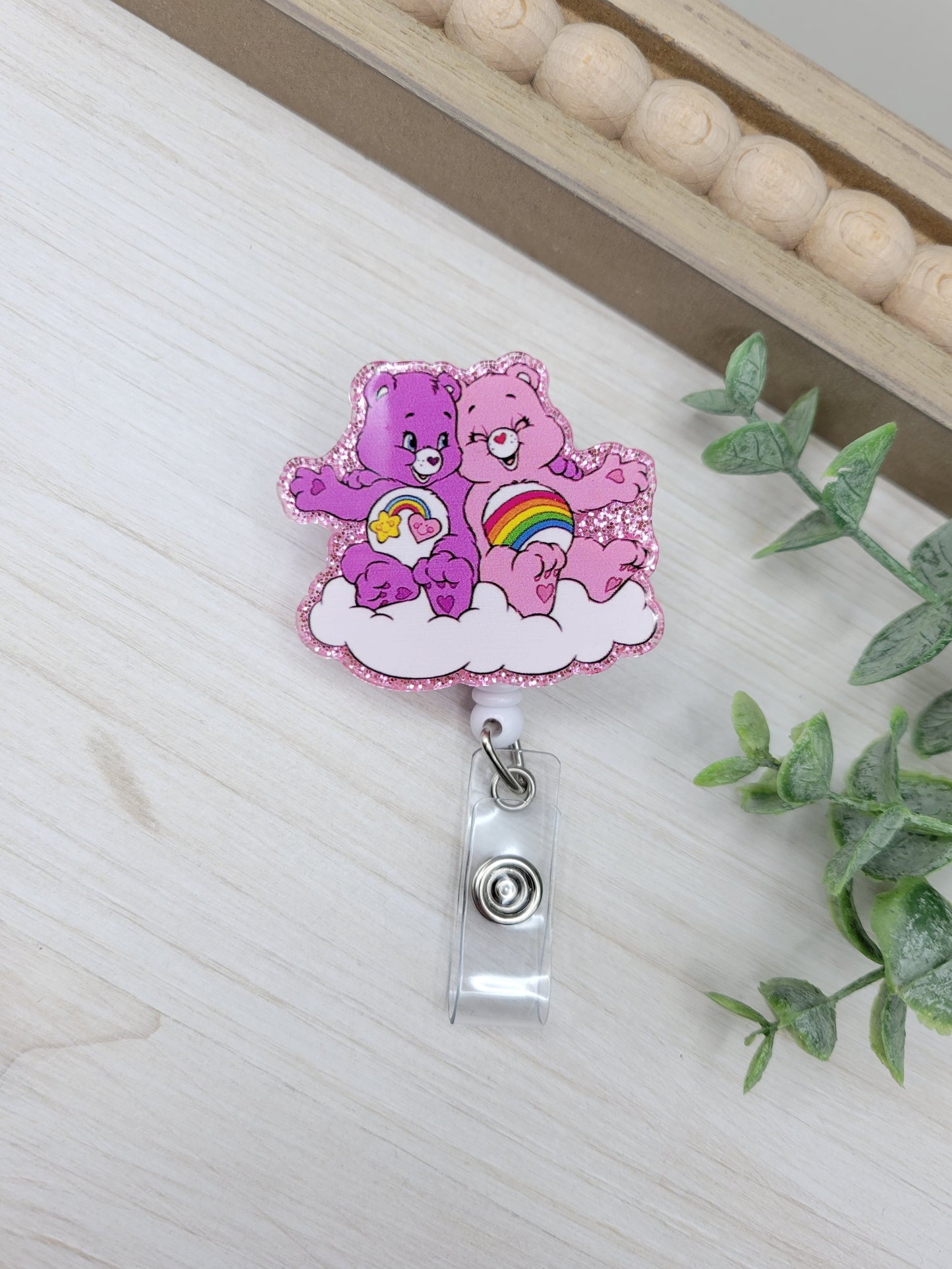 Pink Bears Badge Reel