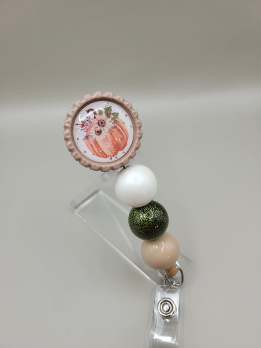 Vintage Pumpkin Badge Reel