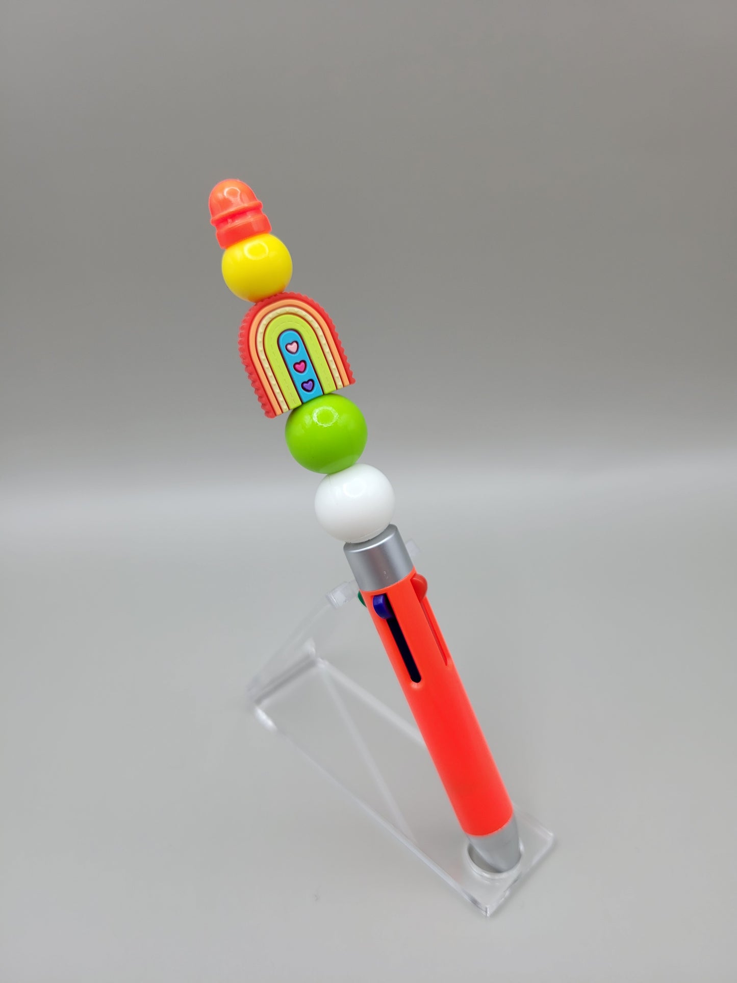 Bright Rainbow Clicker Pen