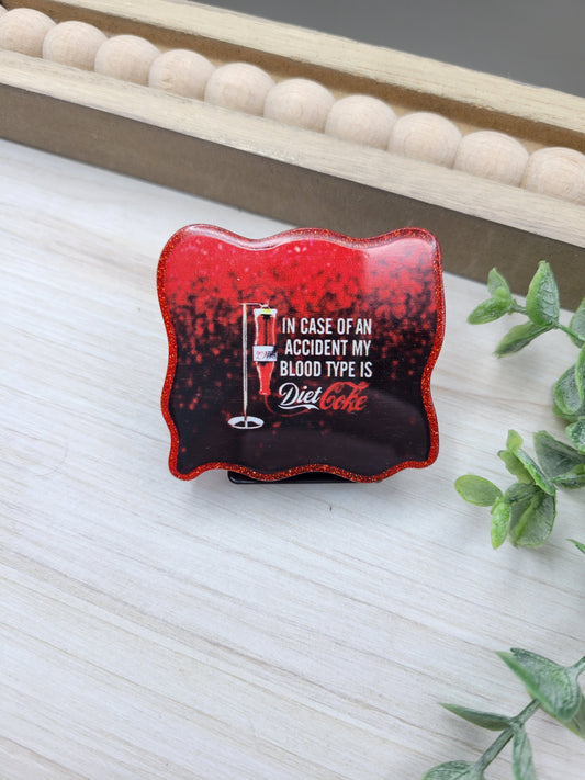 Diet Coke Blood Type Magnetic Clip