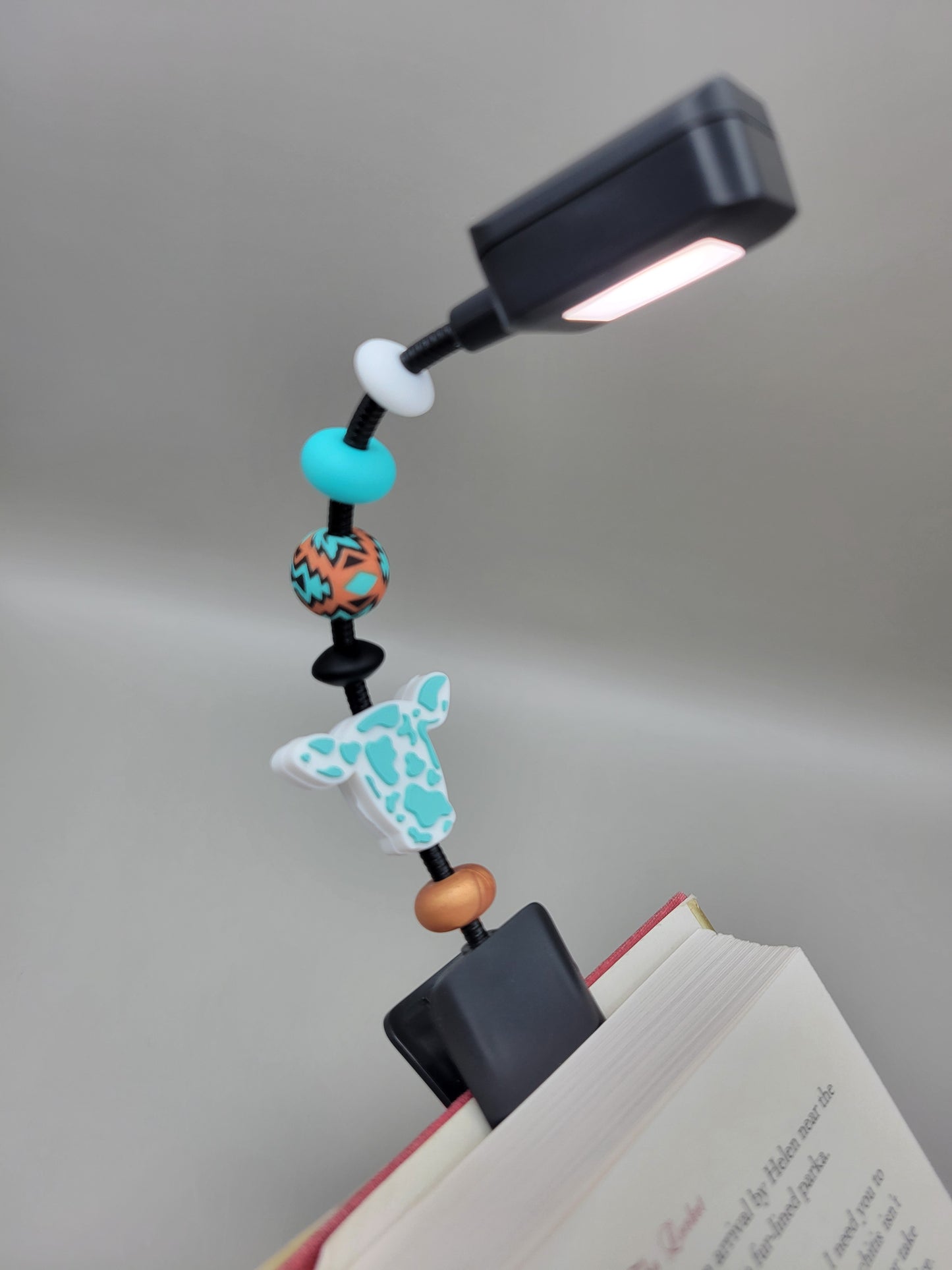 Teal Cow Reading Light