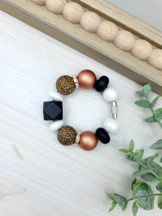 Black & Copper Tumbler Cup Handle Charm