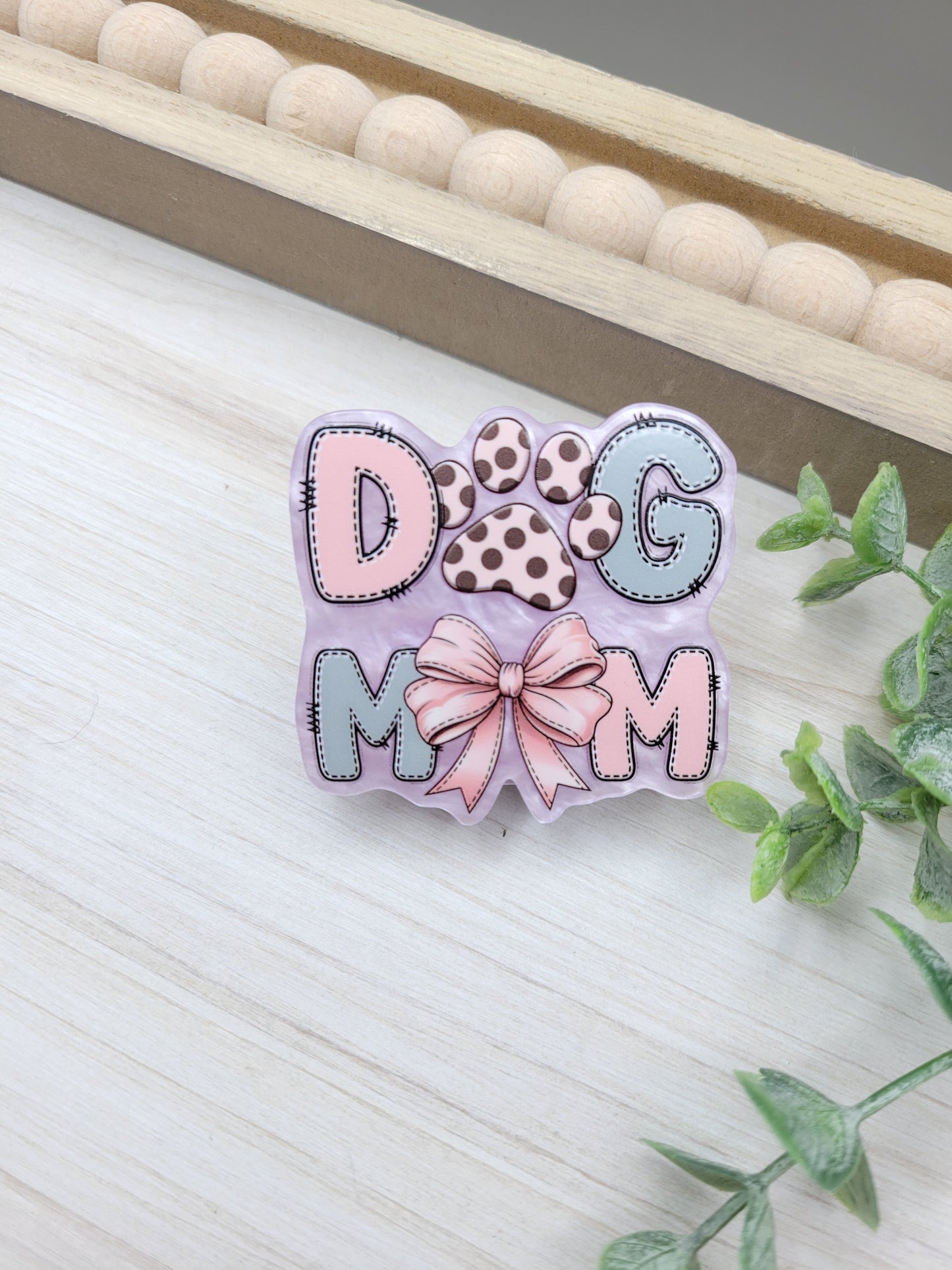 Pastel Dog Mom Magnetic Clip