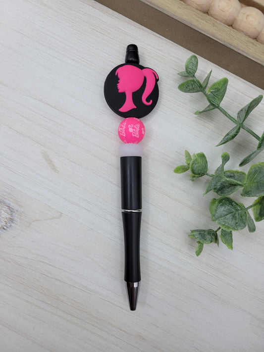 Pink Doll Head Pen