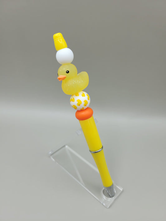 Yellow Sparkly Duck Pen